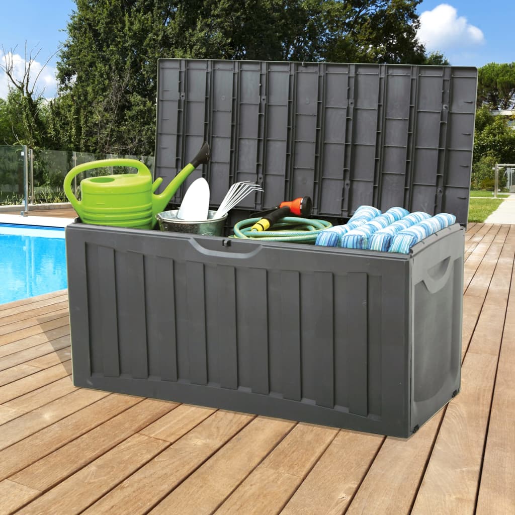 opbevaringsboks 118x53x57 cm polypropylen sort