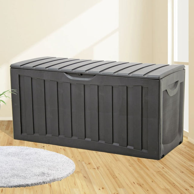 opbevaringsboks 118x53x57 cm polypropylen sort
