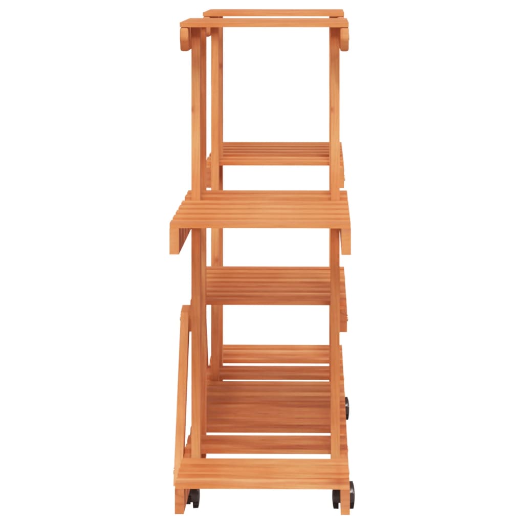 blomsterstativ med hjul 110x25x78 cm massivt fyrretræ