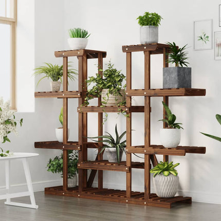 blomsterstativ 110x25x110,5 cm massivt fyrretræ