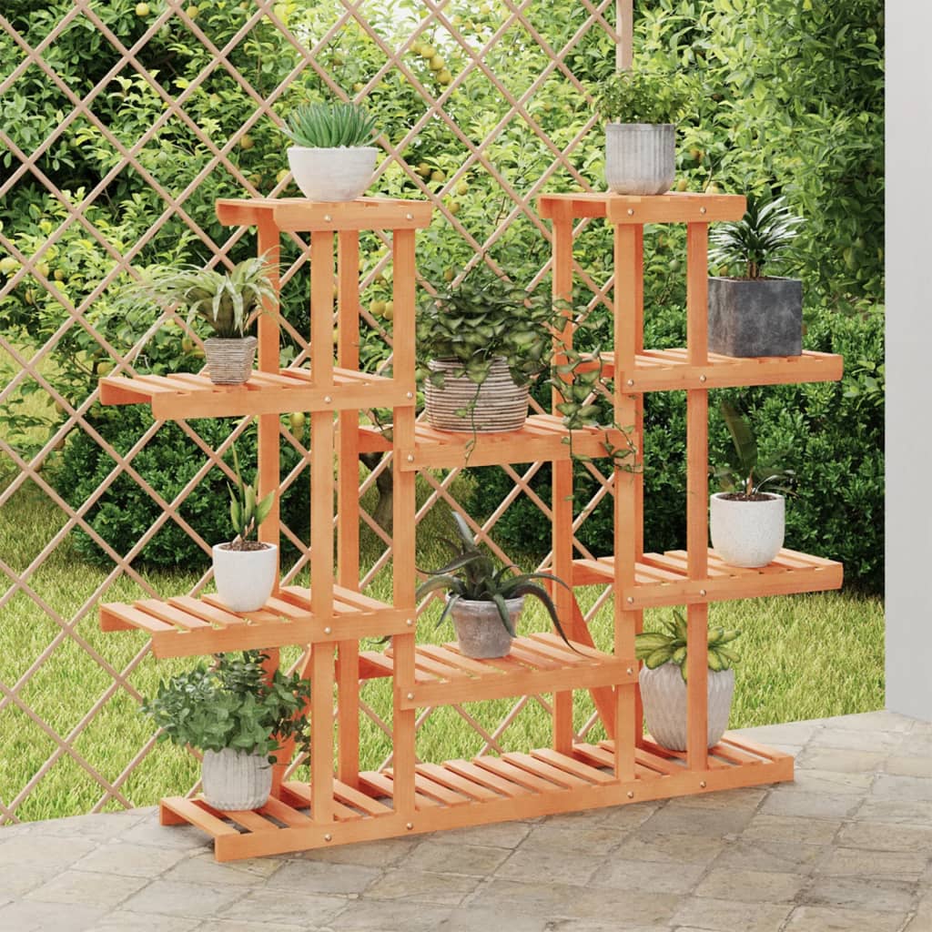 blomsterstativ 110x25x110,5 cm massivt fyrretræ billede