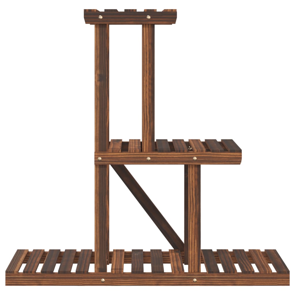 blomsterstativ 81x25x75,5 cm massivt fyrretræ