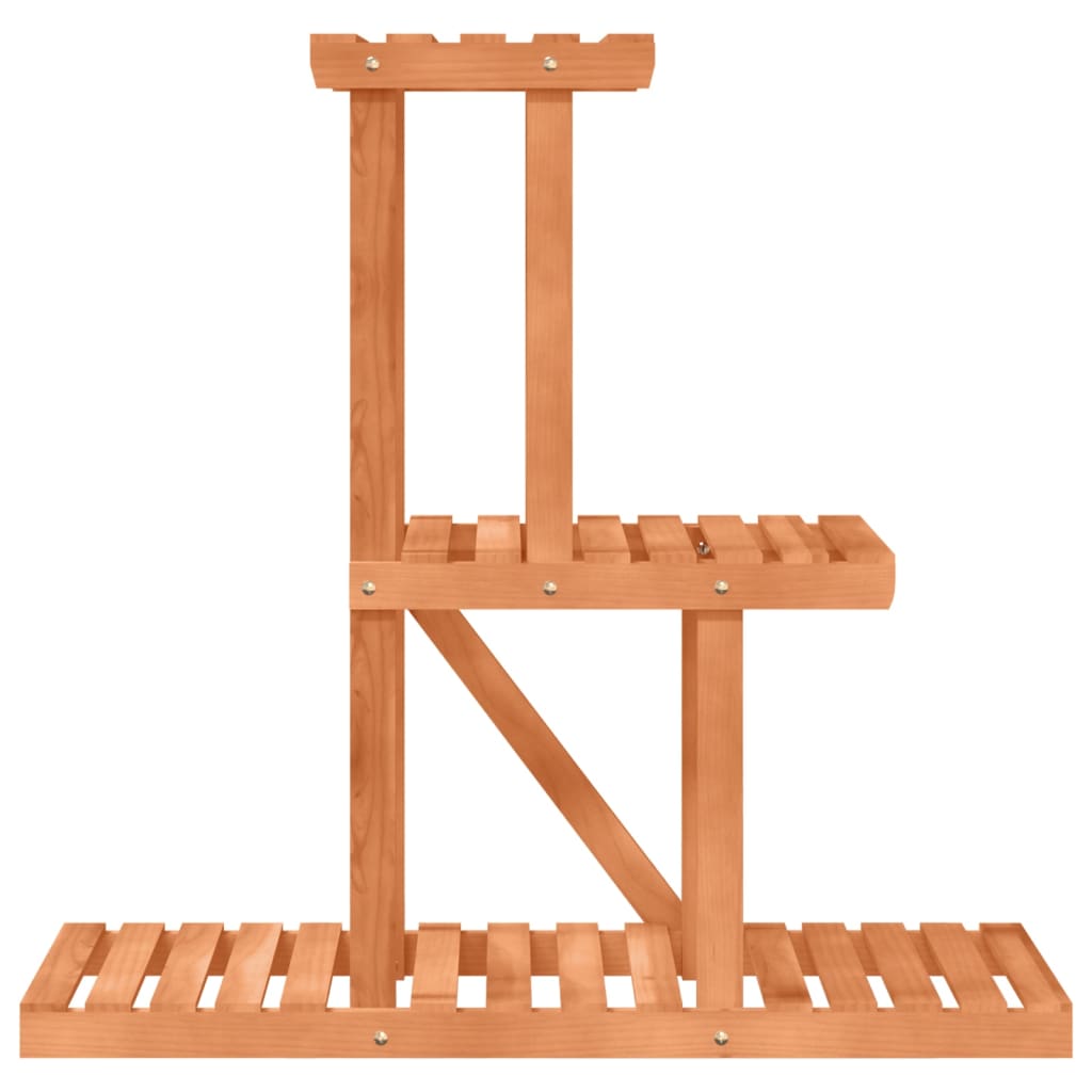 blomsterstativ 81x25x75,5 cm massivt fyrretræ