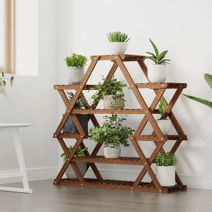 blomsterstativ 110x25x105 cm massivt fyrretræ