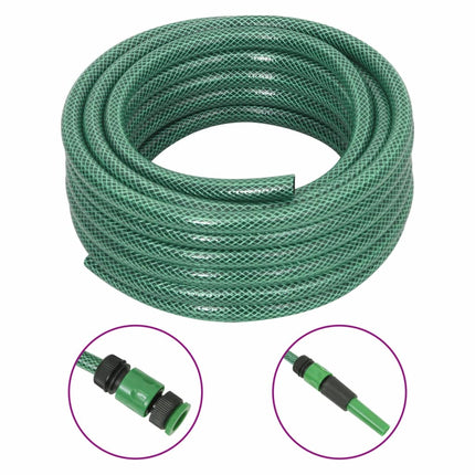 haveslange med tilbehørssæt 0,5" 50 m PVC grøn