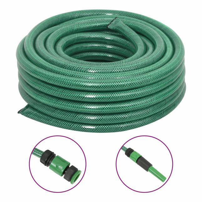 haveslange med tilbehørssæt 0,75" 30 m PVC grøn