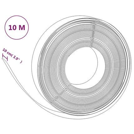 græskanter 2 stk. 10 m 10 cm polyethylen sort
