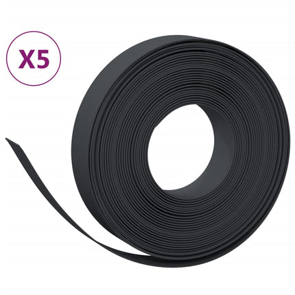 græskanter 5 stk. 10 m 10 cm polyethylen sort