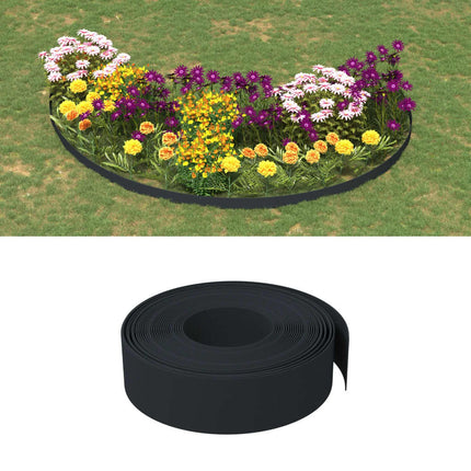 græskanter 5 stk. 10 m 15 cm polyethylen sort