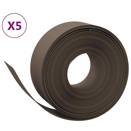 græskanter 5 stk. 10 m 20 cm polyethylen brun