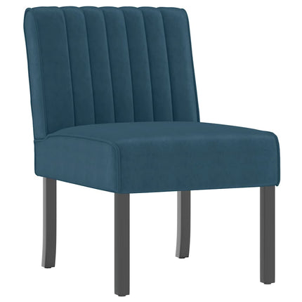 stol velour blå