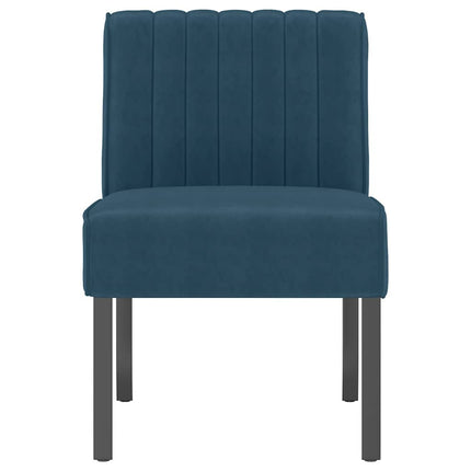 stol velour blå