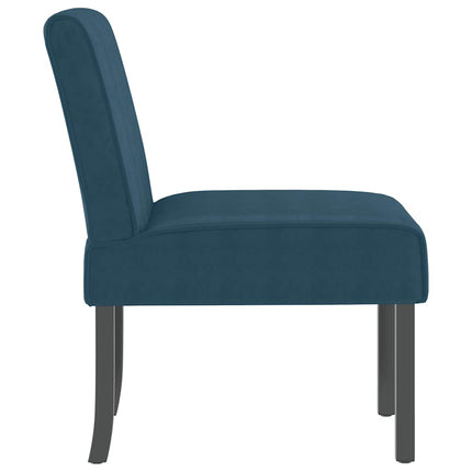stol velour blå