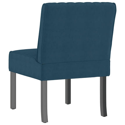 stol velour blå
