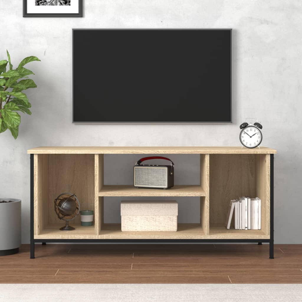 tv-bord 102x35x45 cm konstrueret træ sonoma-eg