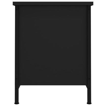 tv-bord med låger 60x35x45 cm konstrueret træ sort