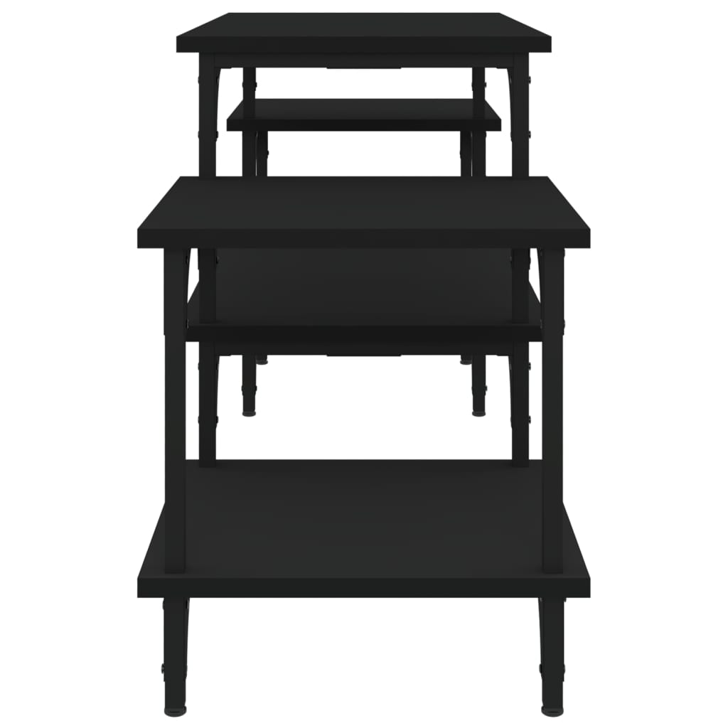 tv-bord 117x35x52 cm konstrueret træ sort