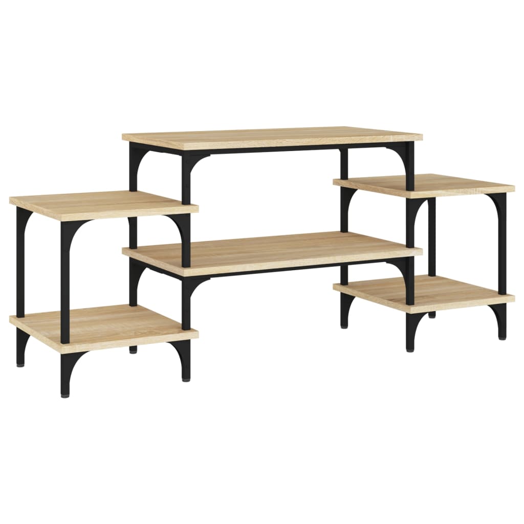 tv-bord 117x35x52 cm konstrueret træ sonoma-eg