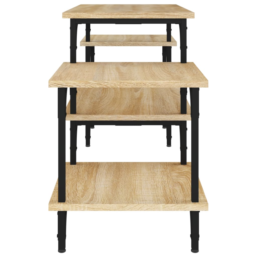 tv-bord 117x35x52 cm konstrueret træ sonoma-eg