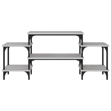 tv-bord 117x35x52 cm konstrueret træ grå sonoma-eg