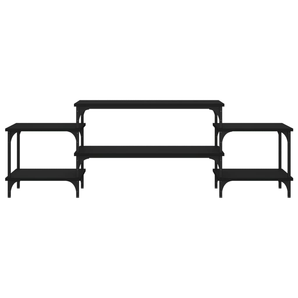 tv-bord 157x35x52 cm konstrueret træ sort