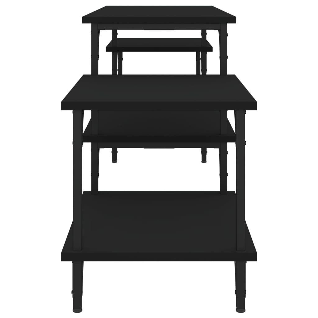 tv-bord 157x35x52 cm konstrueret træ sort