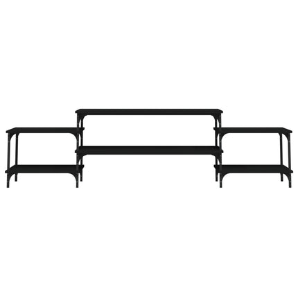 tv-bord 197x35x52 cm konstrueret træ sort