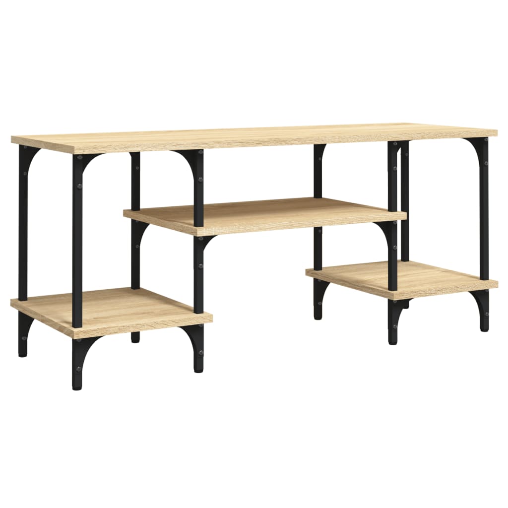 tv-bord 102x35x45,5 cm konstrueret træ sonoma-eg