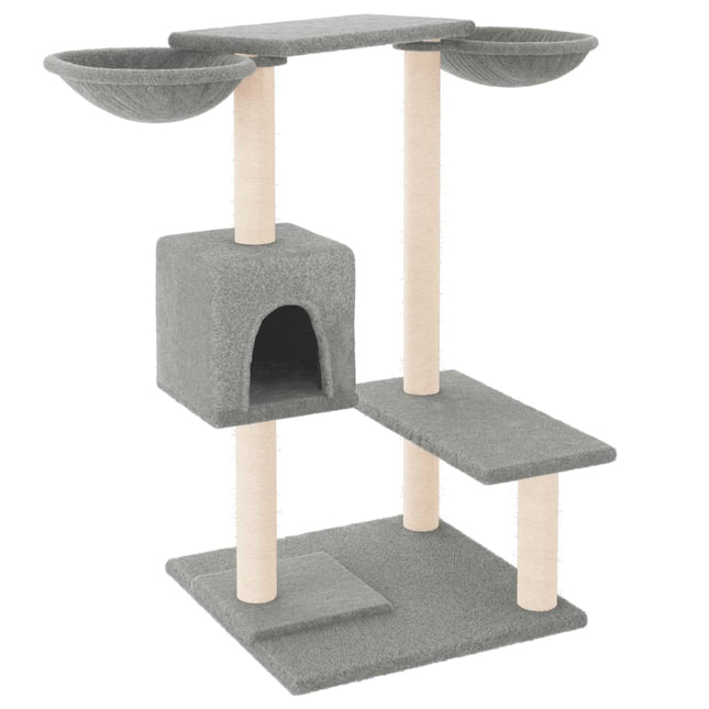 kradsetræ med sisalstolper 82 cm lysegrå