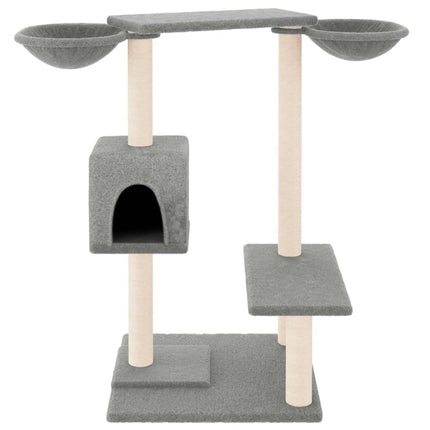 kradsetræ med sisalstolper 82 cm lysegrå