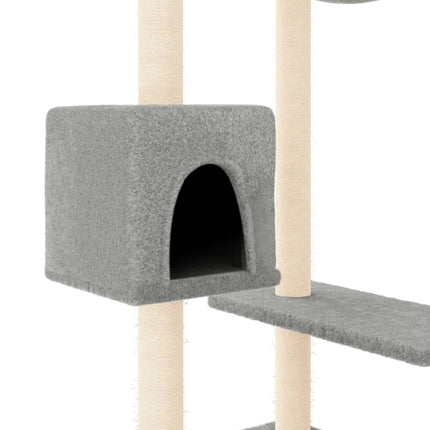 kradsetræ med sisalstolper 82 cm lysegrå