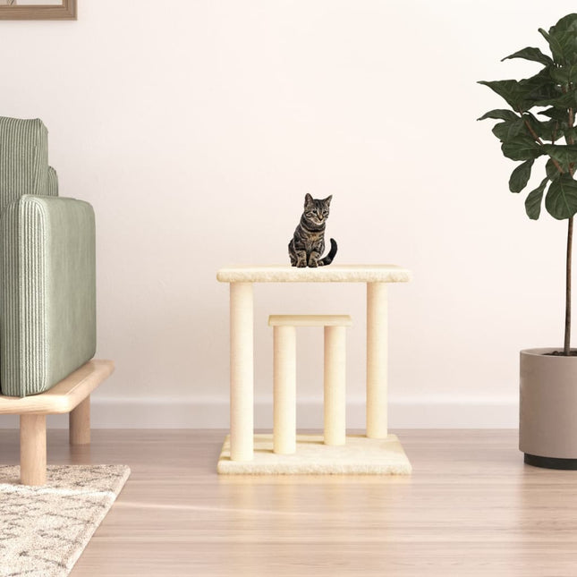 kradsetræ med platforme 50 cm cremefarvet