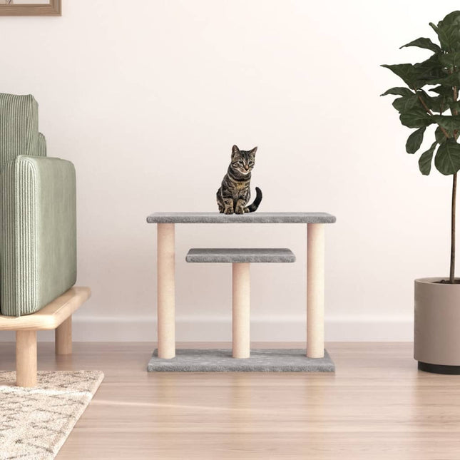 kradsetræ med platforme 62,5 cm lysegrå