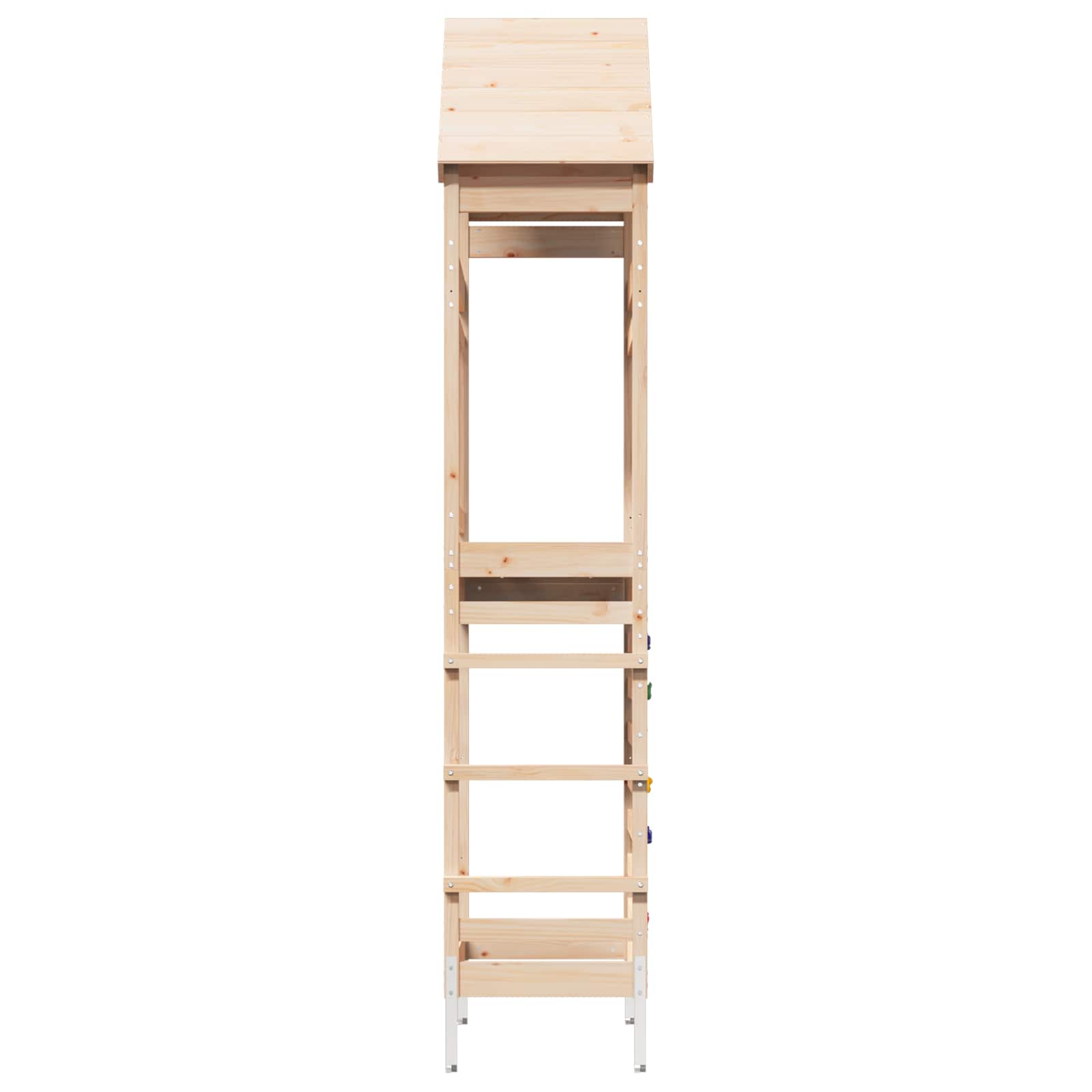 Udendørs Legetårn Naturfarvet 53 x 85 x 264 cm Massivt fyrretræ