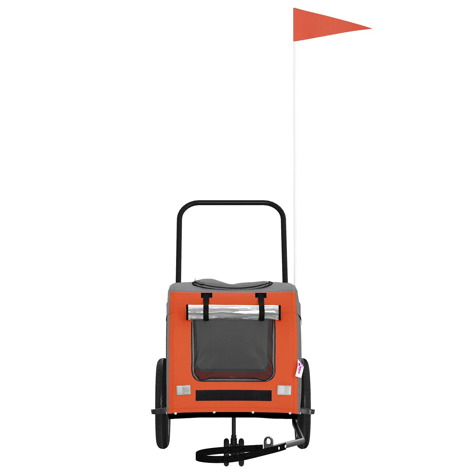 Cykelanhænger til kæledyr Orange og Grå 125 x 53 x 54 cm