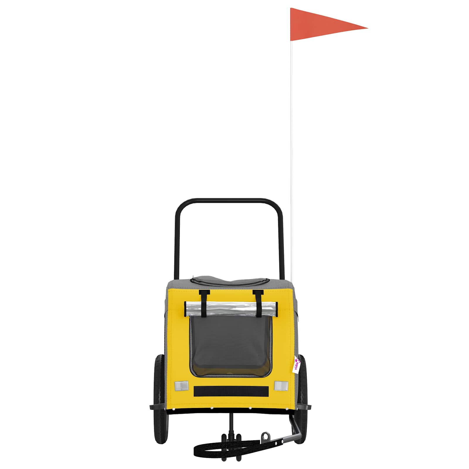 Cykelanhænger til kæledyr Gul og Grå 125 x 53 x 54 cm