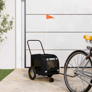 Cykelanhænger til kæledyr med opbevaring Sort 125 x 53 x 54 cm