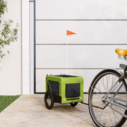 hundetrailer til cykel oxfordstof og jern grøn og sort