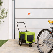 hundetrailer til cykel oxfordstof og jern grøn og sort