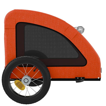 cykeltrailer til kæledyr oxfordstof og jern orange