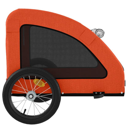 cykeltrailer til kæledyr oxfordstof og jern orange