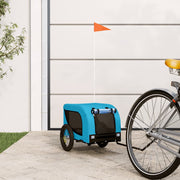 hundetrailer til cykel oxfordstof og jern blå og sort