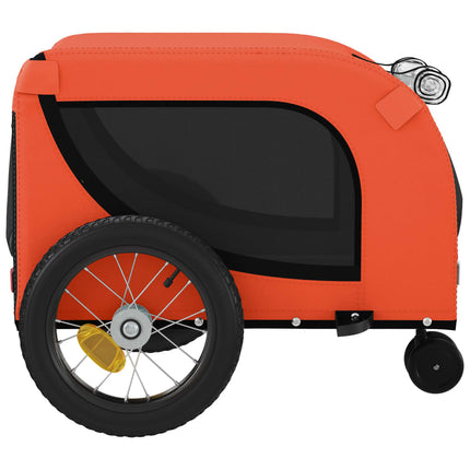 hundetrailer til cykel oxfordstof og jern orange og sort