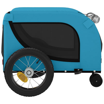 hundetrailer til cykel oxfordstof og jern blå og sort