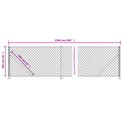 trådhegn med flange 1x25 m grøn