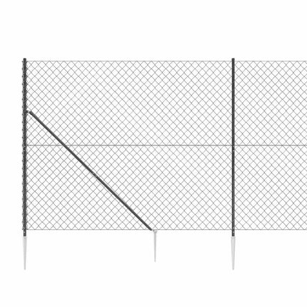 trådhegn med jordspyd 1,6x25 m antracitgrå