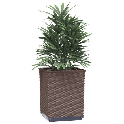 plantekasser 2 stk. 30x30x37 cm polypropylen brun