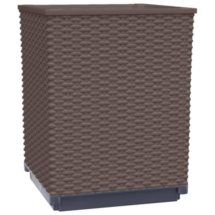 plantekasser 2 stk. 30x30x37 cm polypropylen brun