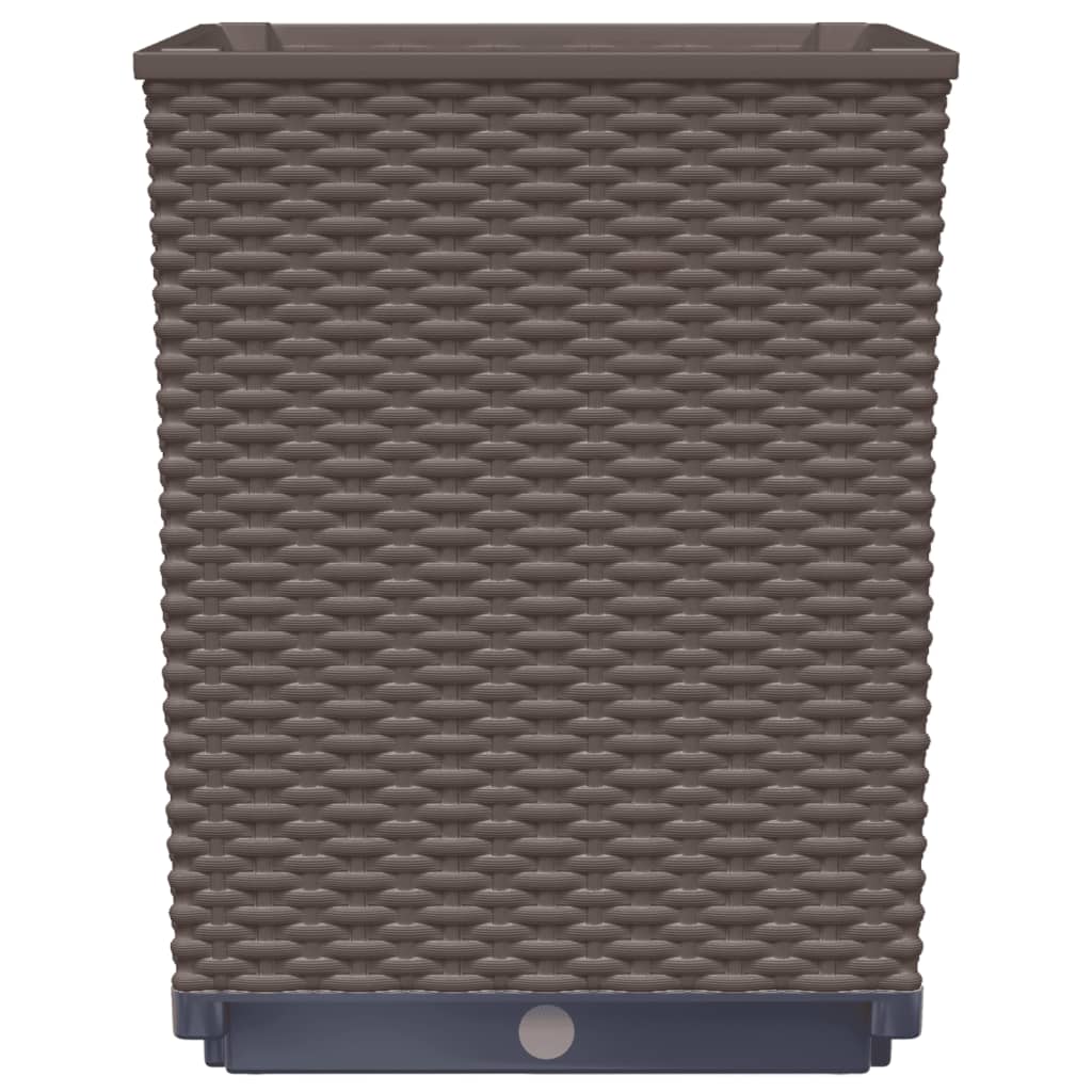 plantekasser 2 stk. 30x30x37 cm polypropylen brun