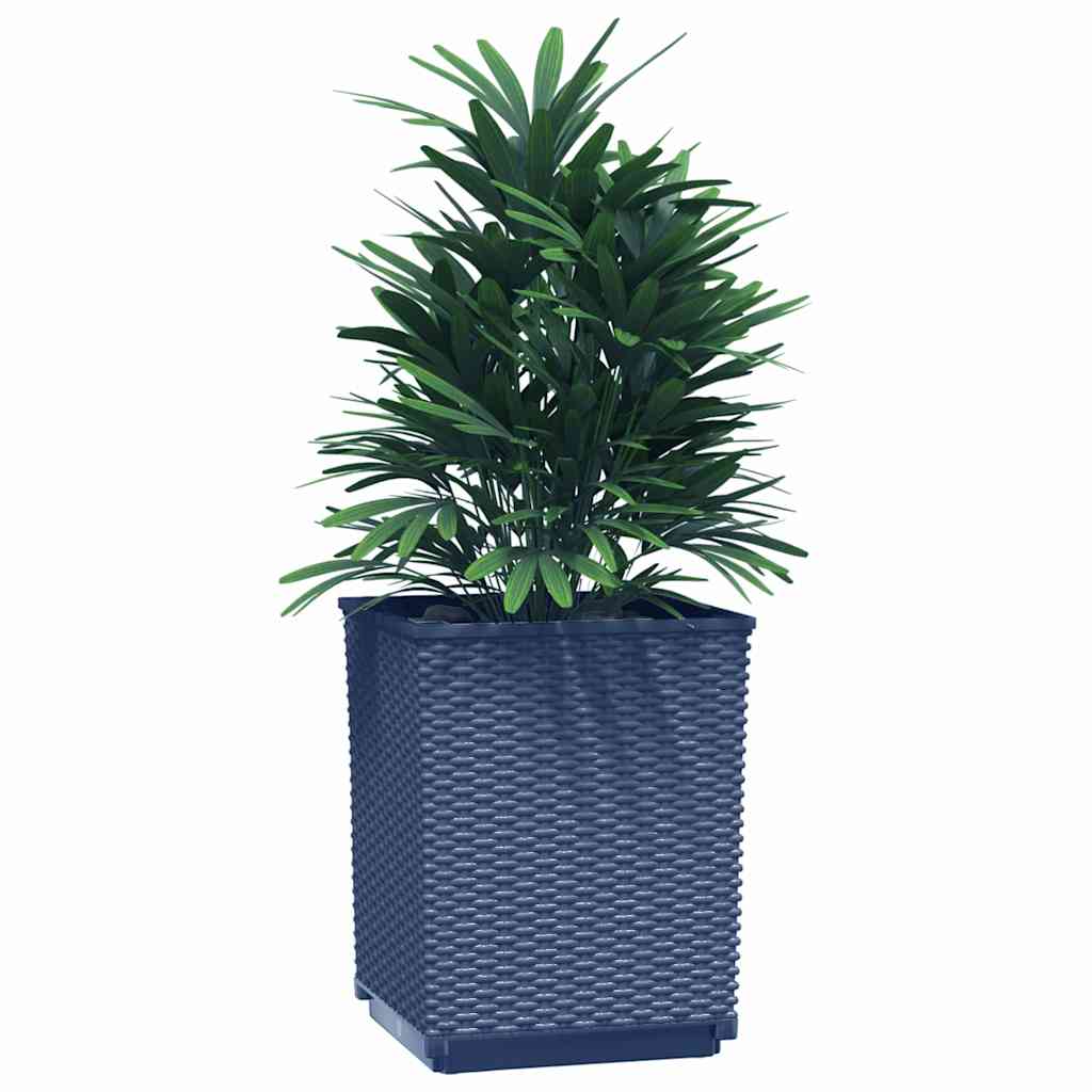 plantekasser 4 stk. 30x30x37 cm polypropylen blågrå